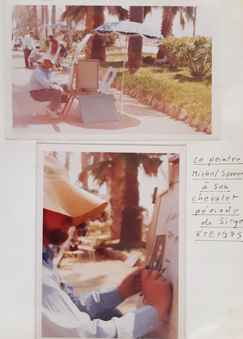 Michel Sarret à son chevalet